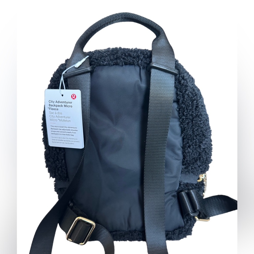 NWT Lululemon City Adventurer Backpack Micro 3L *Fleece Black Gold - Picture 7 of 9